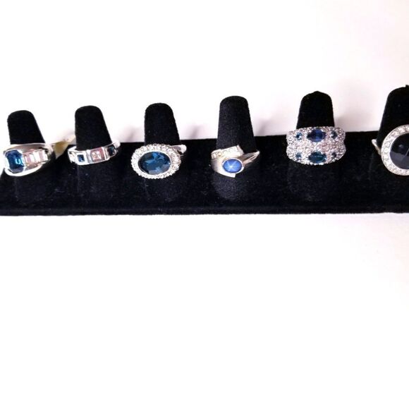 Vintage Silver And Sapphire Ring lot - Picture 3 of 8